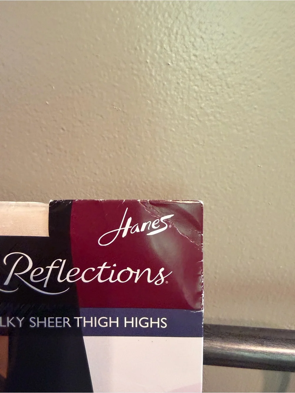 Hanes Silk Reflections Silky Sheer Thigh Highs Size EF Pearl Style 720 NIP
